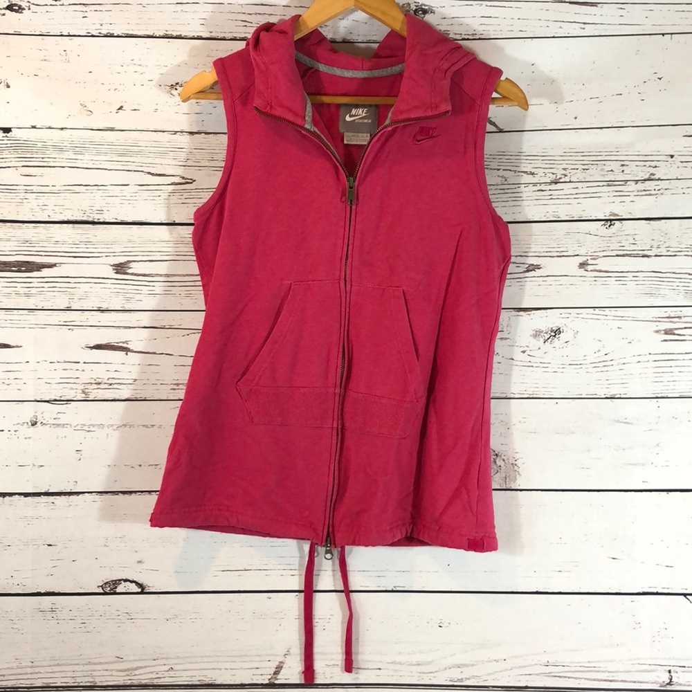 Nike Pink Medium Zip up sleeveless sweatshirt